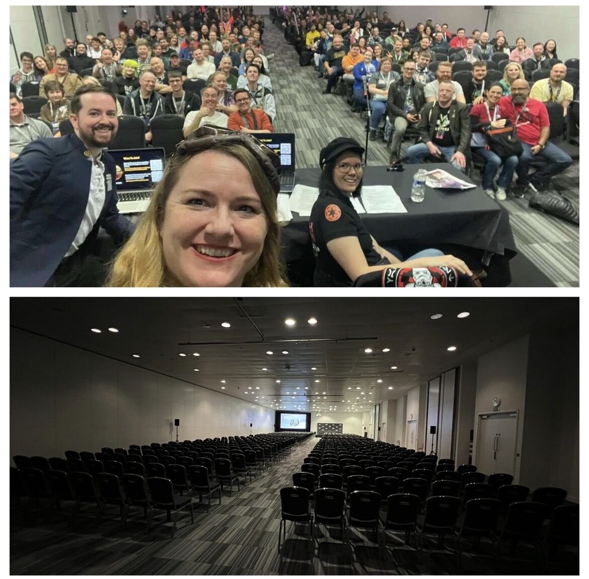 The Old Republic lore panel audience and panel room at Star Wars Celebration Europe 2023, ExCeL London.